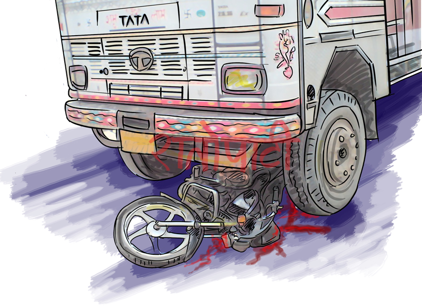 ट्याङ्करले ठक्कर दिँदा मोटरसाइकल चालकको मृत्यु