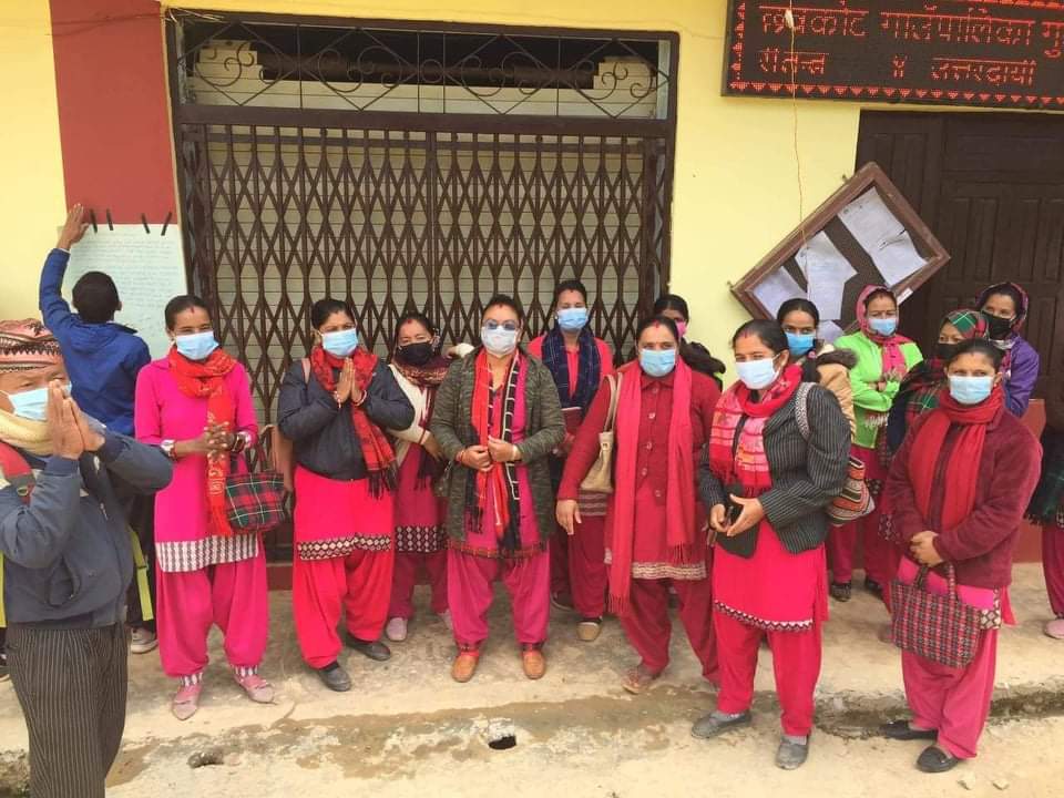 बालविकास सहजकर्ताहरुद्वारा छत्रकोट गाउँपालिका गुल्मीमा तालाबन्दी