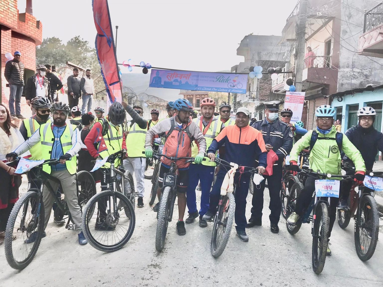 जितगढी किल्लाबाट शुरु भयो ‘लुम्बिनी सम्पदा साइकल यात्रा’