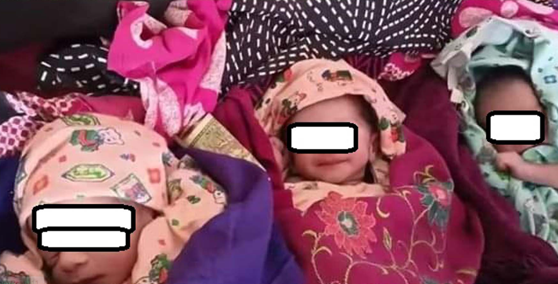 तेह्र मिनेटमा ३ छोरीको आमा